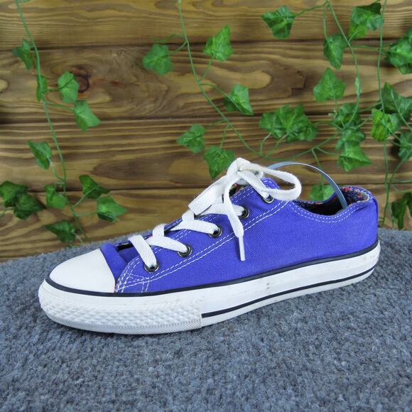 Converse Sneaker All Star Low Top Girl‎ Y3 Medium Athletic Purple Fabric Lace Up - Picture 1 of 6